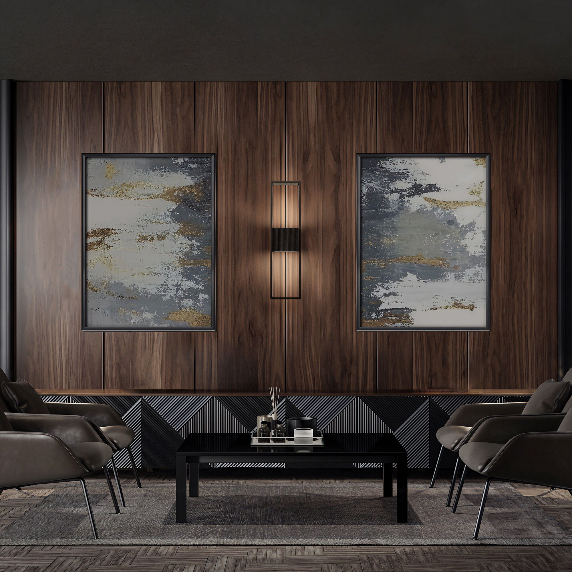 Miami LED 24 inch Sand Black Outdoor Wall Sconce